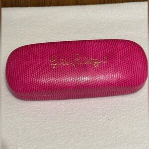 Lilly Pulitzer Pink Print Design Glasses Eyeglasses Sunglasses Case Hard Shell